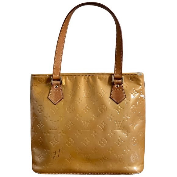 Louis Vuitton • 2pc Set Authentic Yellow Vernis Houston Bag and Trifold Wallet - Picture 2 of 16